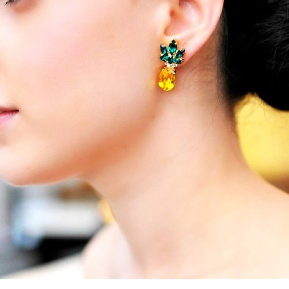🆕 Sparkly Pineapple Earrings(New Color Added) - Picture 2 of 8